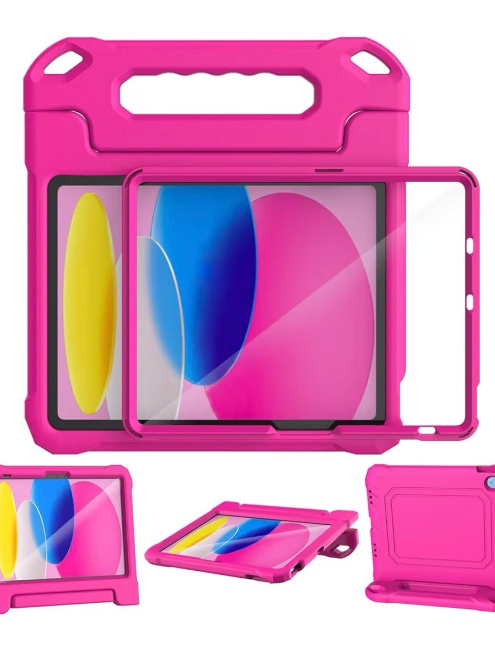 Avawo Kids Shock Proof, Protective Case  iPad 10/11 Gen, Screen Cover, Rose NEW